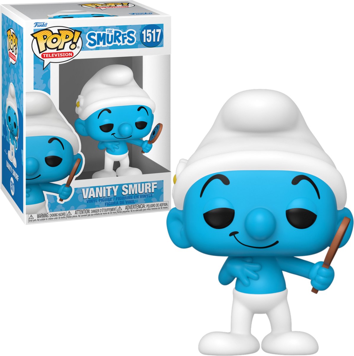Funko the smurfs forfængelighed smurf (hoftesmølf) vinyl figur 1517 pop! flerfarvet