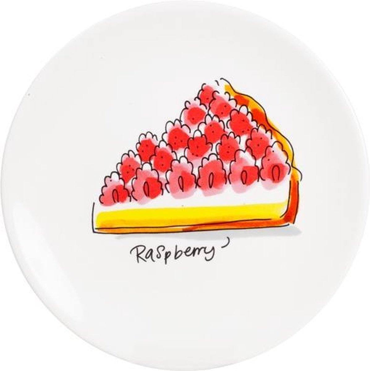 Blond amsterdam – even bijkletsen - cake plate raspberry -18 cm