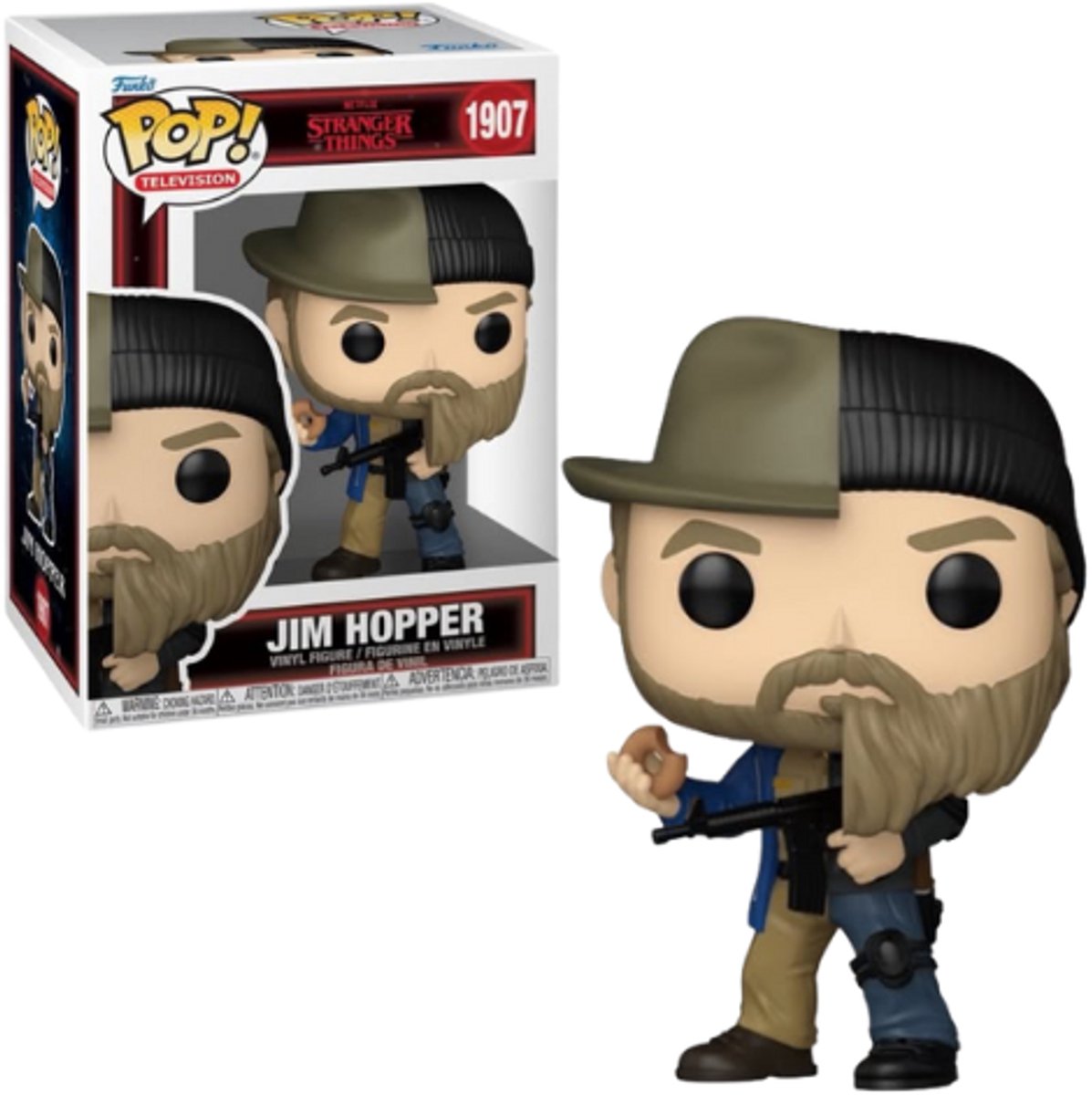 Funko pop! fjernsyn: fremmede ting - jim hopper (split) #1907