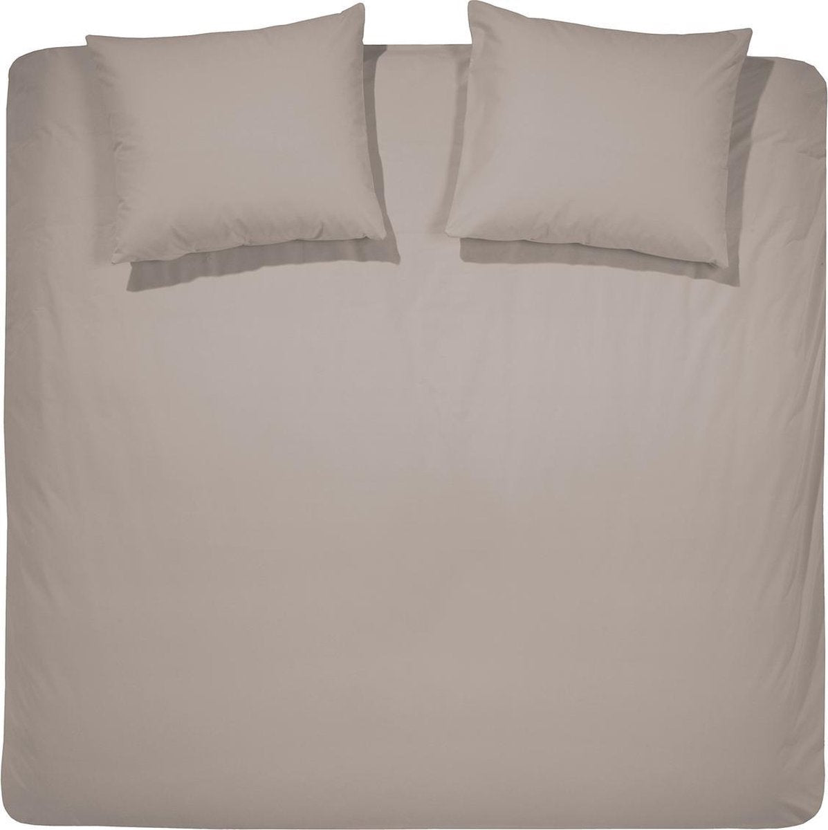 Cinderella weekend dekbedovertrek - 2 persoons - katoen - 200 x 200 220 cm - taupe + 2 kussenslopen 60x70