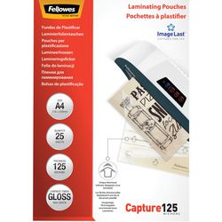 Fellowes lamineringsposer 5396301 125 mikron gennemsigtig pakke med 25 stk.