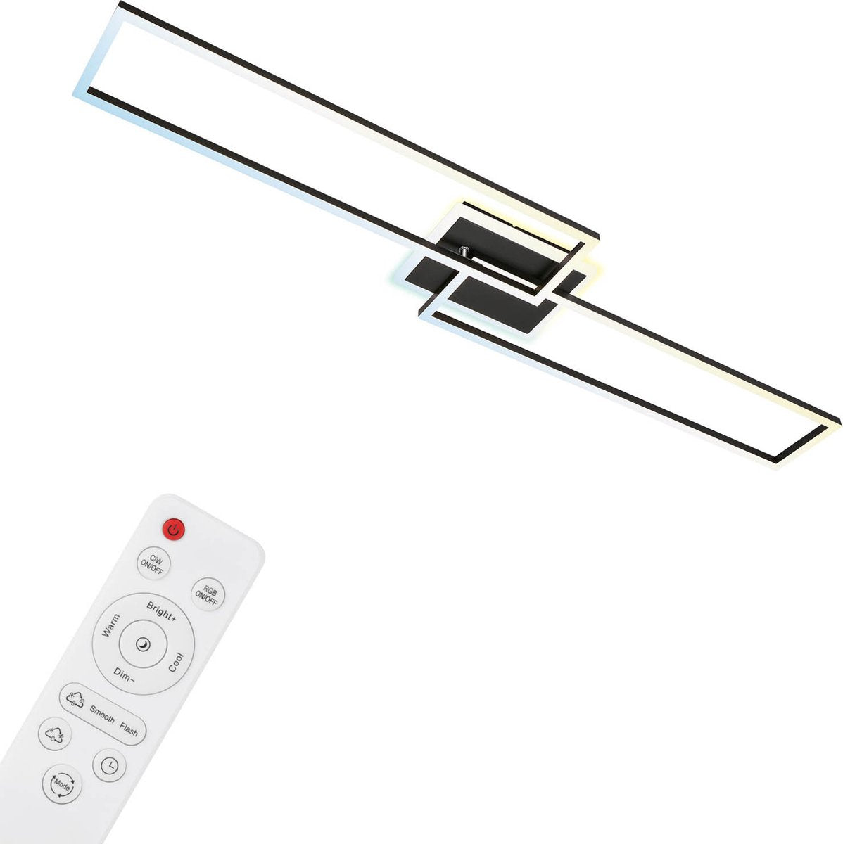 Briloner frame s - smart LED loftlampe - dæmpbar loftlampe - CCT - natlys funktion - timer funktion - memory funktion - dæmpbar via fjernbetjening