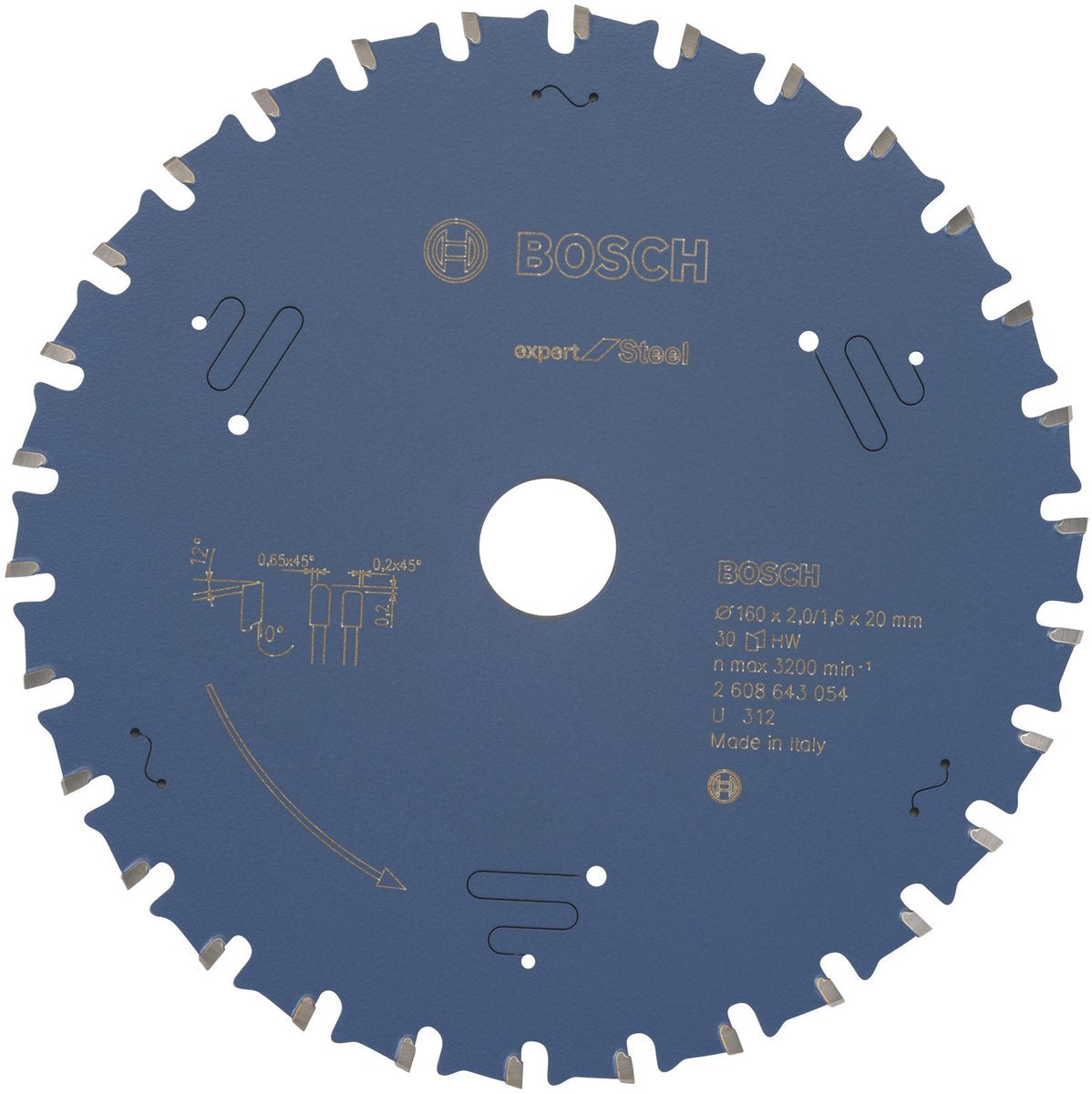 Bosch rundsavsklingeekspert til stål 160 x 20 x 2,0 mm, 30