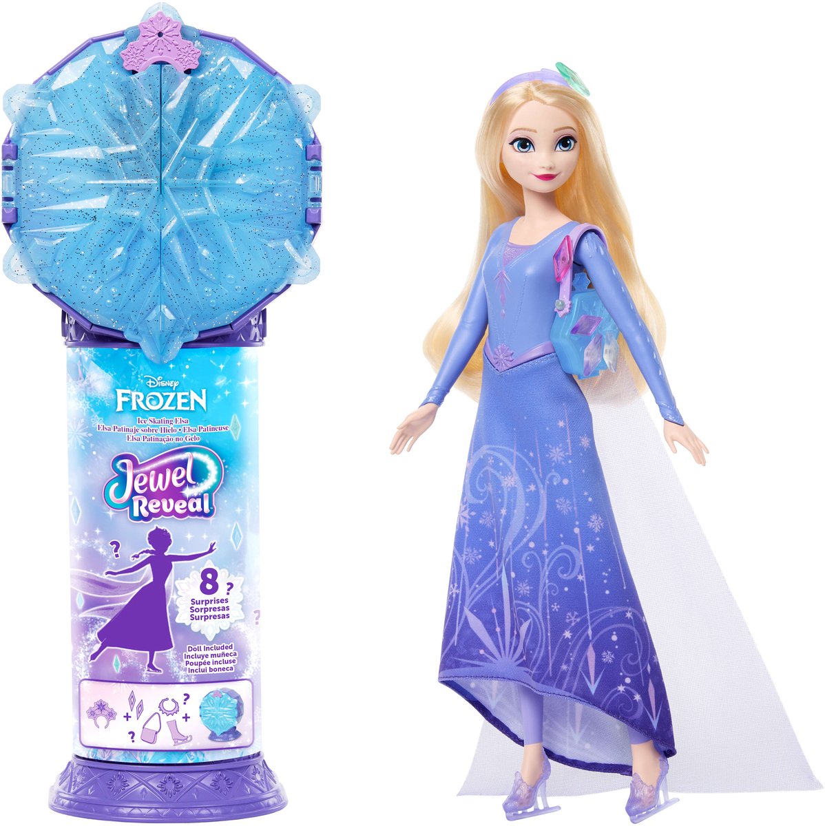 Mattel Disney Frozen Jewel Reveal Skating Elsa Fashion Doll