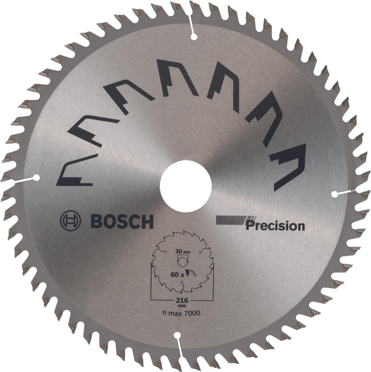 Bosch tilbehør rundsavsklinge præcision 216x30x2,5,t60 - 2609256935