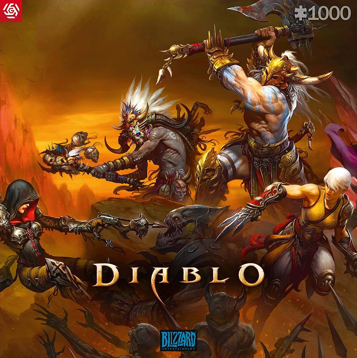 God loot diablo heroes kamppuslespil (1000 brikker)
