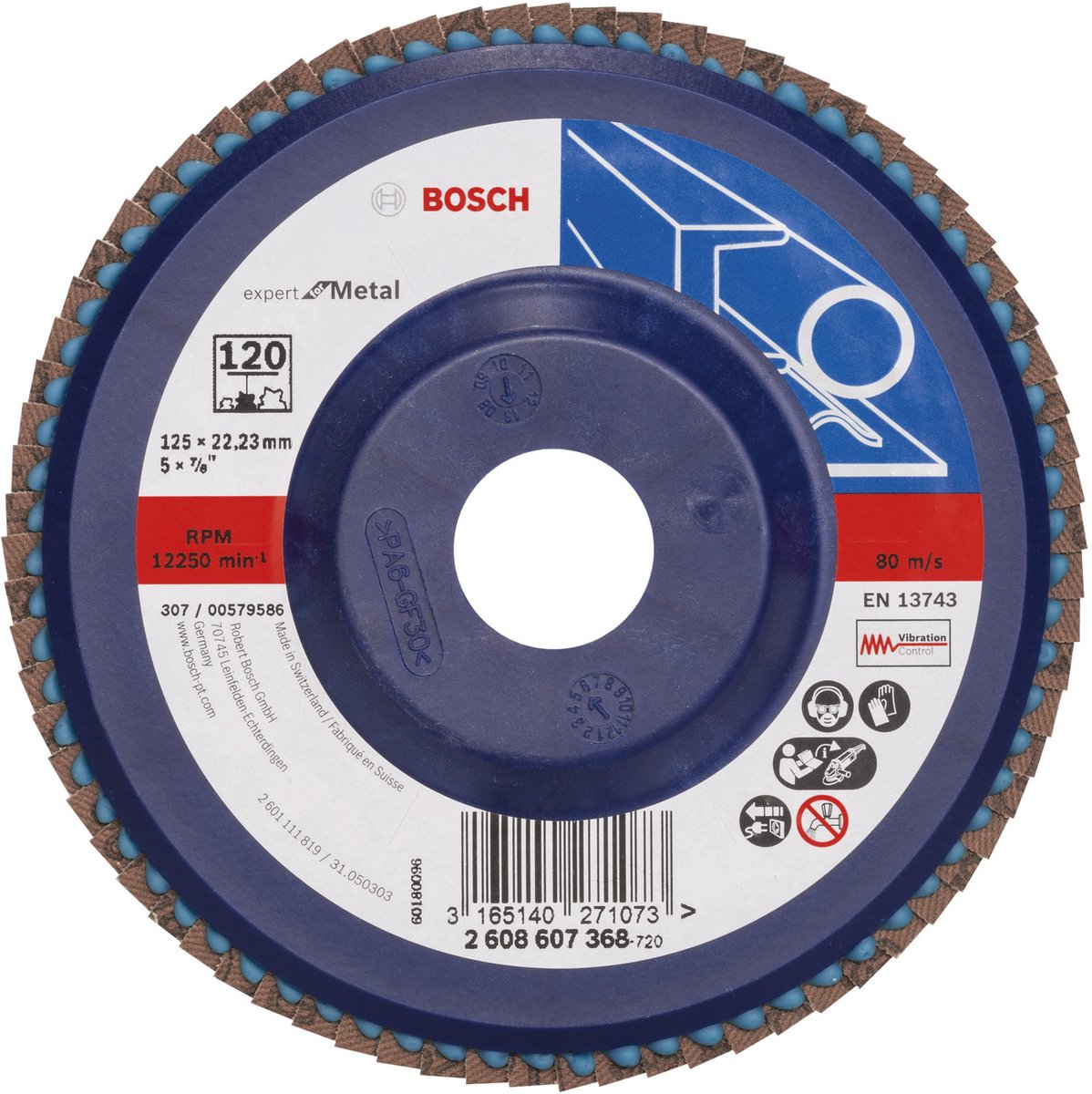 Bosch - flapslibeskive 125 mm, 22,23 mm, 120
