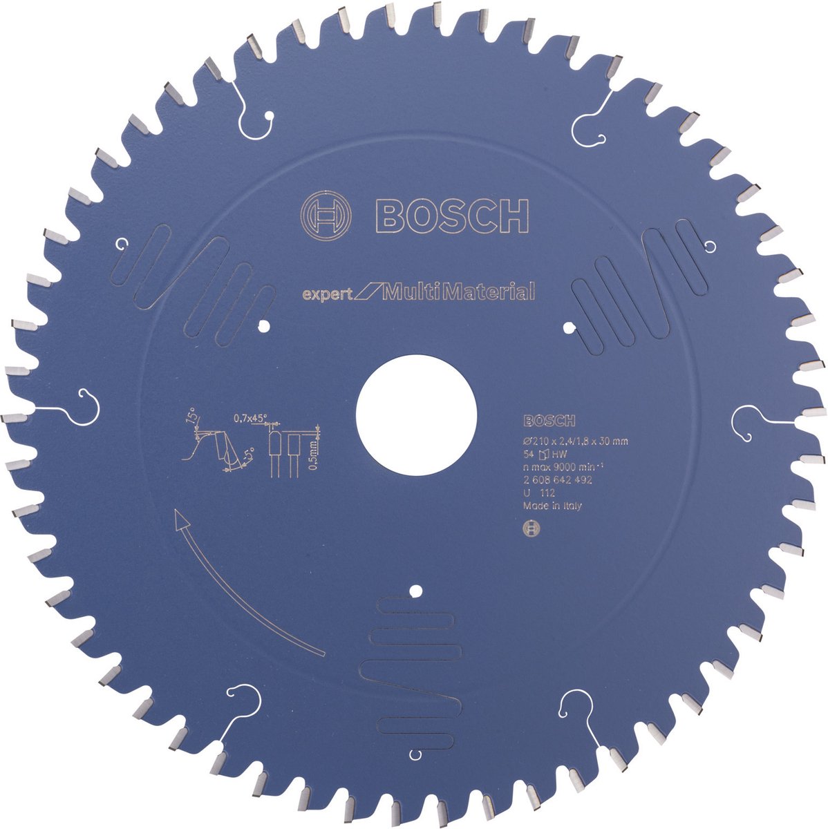 Bosch - rundsavsklingeekspert til multimateriale 210 x 30 x 2,4 mm, 54