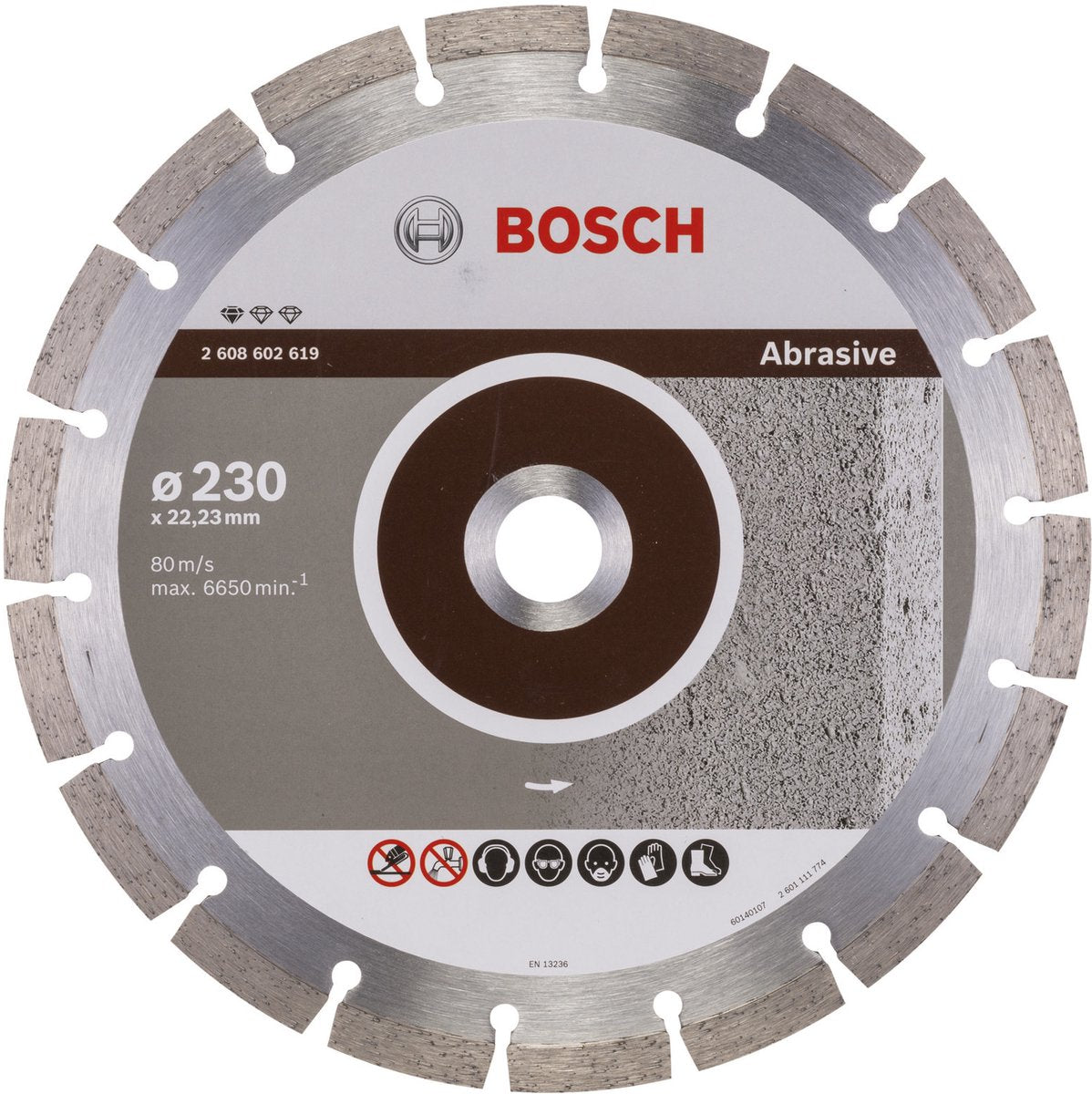Bosch - diamantskæreskive standard til slibemiddel 230 x 22,23 x 2,3 x 10 mm