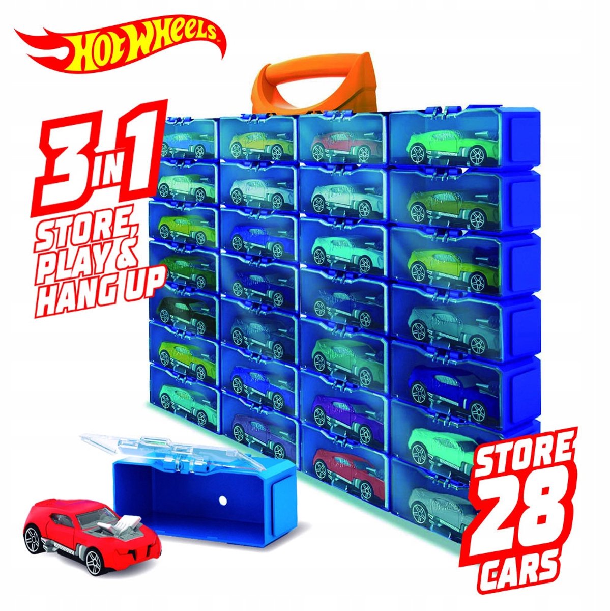 Hot wheels autotaske bilkuffert 28 stk
