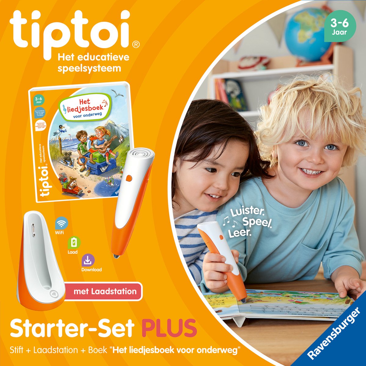 Tiptoi Ravensburger startsæt plus - sangbog til på farten - interaktivt læringssystem