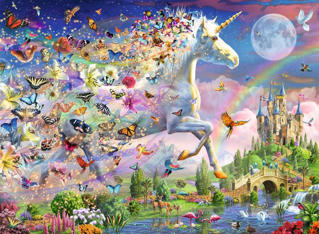 Ravensburger puslespil fantasy unicorn star line - puslespil - 200 brikker