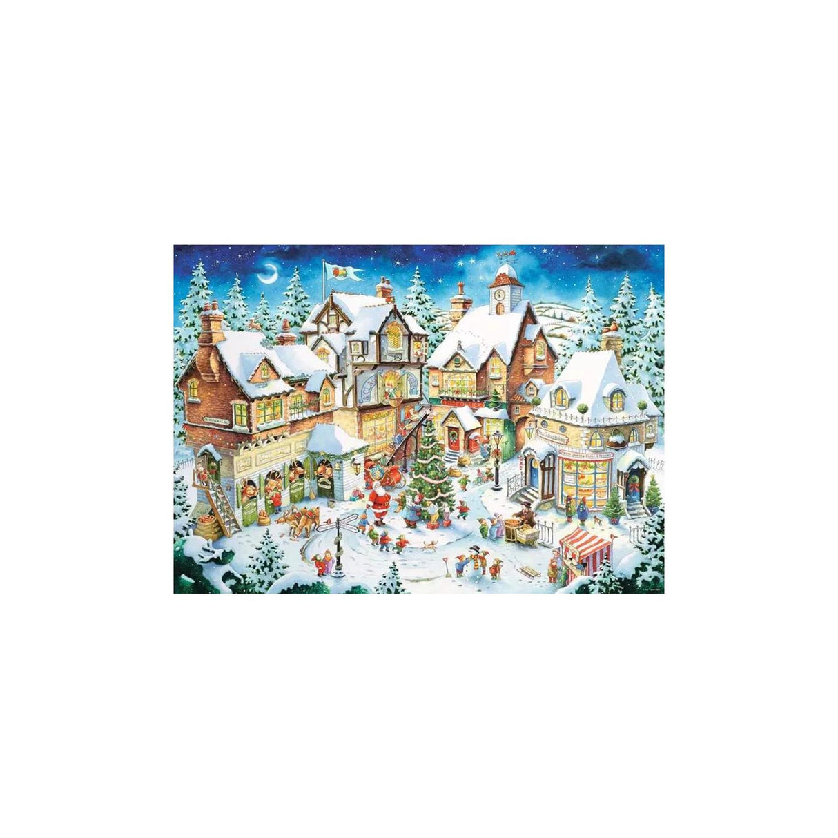 Ravensburger puslespil julelandsby 1000 brikker