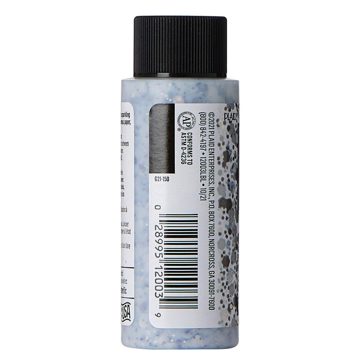 Folkart • glitrende pop akrylmaling sølvforing 59ml