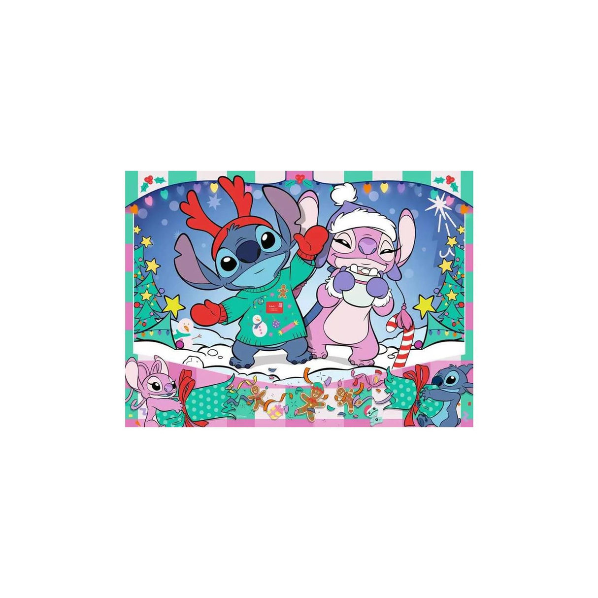 Ravensburger puslespil Disney stitch Christmas 100 XXL brikker