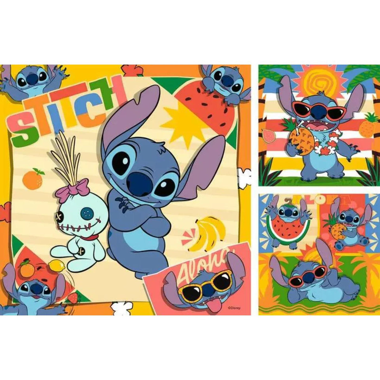 Ravensburger puslespil disney stitch 3x49 brikker