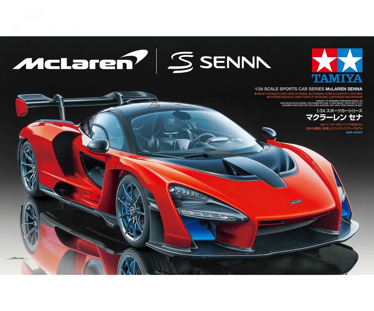 Tamiya modelsæt militærkøretøjer - 24355 mclaren senna bil plastik - 1:24 - modelfremstilling