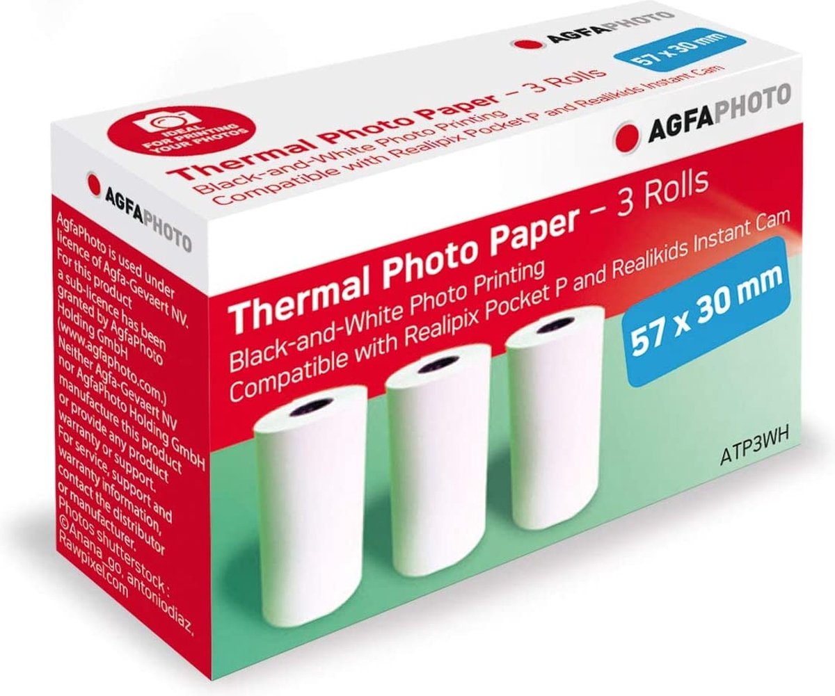 Agfaphoto atp3wh fotopapir til fotoprinter 3 stk.