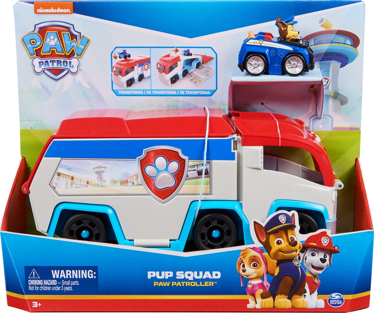 Paw patrulje - hvalpe squad patruljer hold køretøj - legetøjsbil med jagt figur