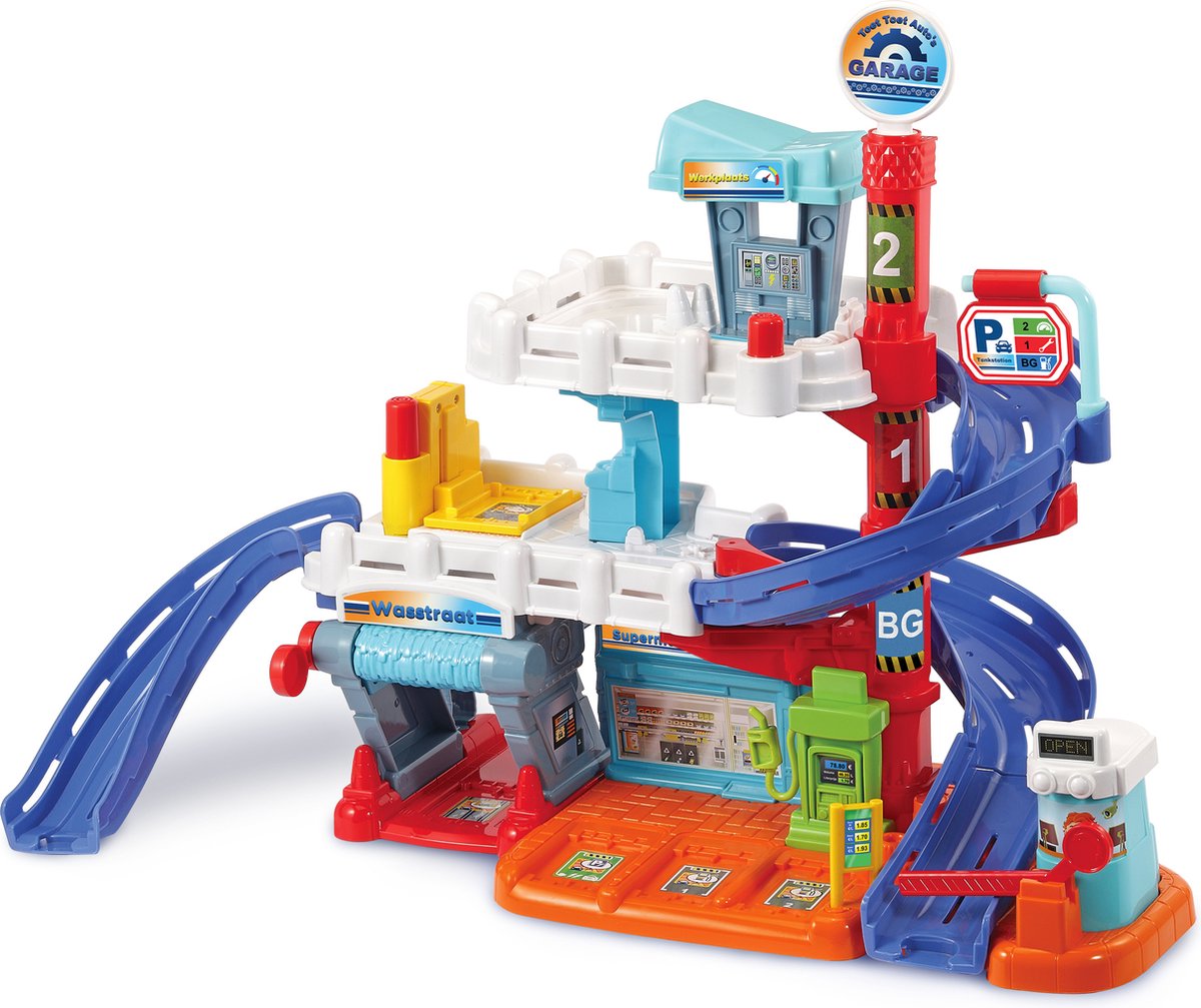 Vtech toot toot cars pro series garage - interaktivt legetøj - med lys og lydeffekter - 1 til 5 år