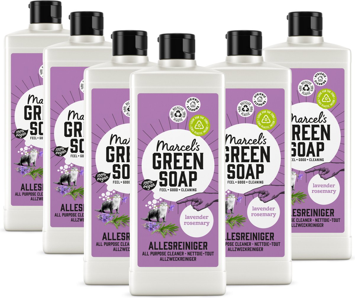 Marcel's green soap allesreiniger - lavendel rozemarijn - 6 x 750ml