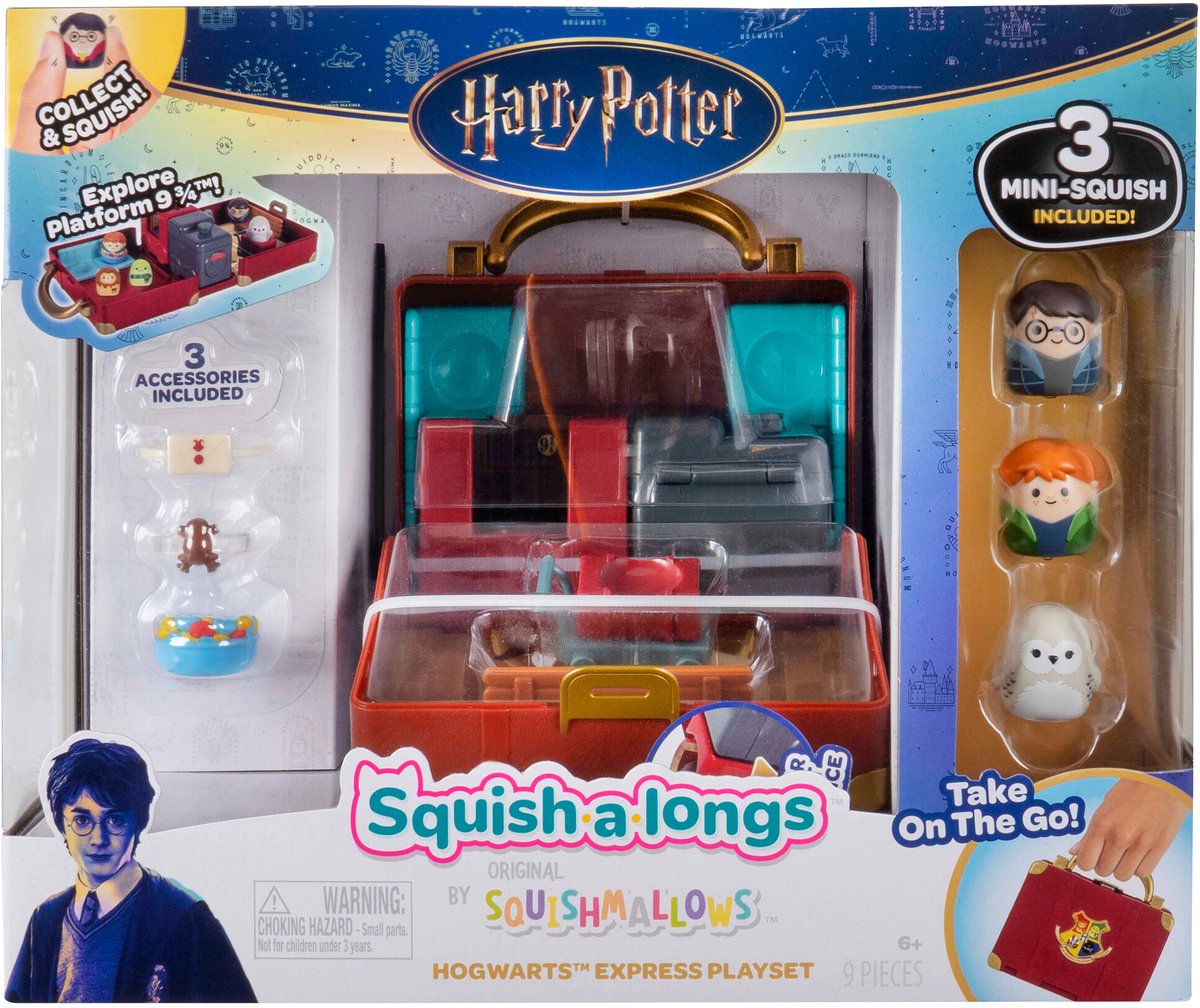 Jazwares squish-a-longs - medium legesæt harry potter hogwarts ekspres legesæt w1