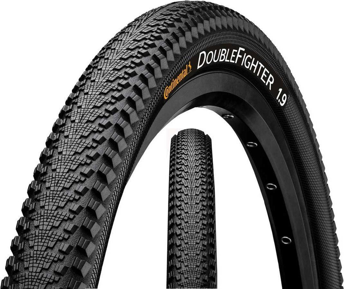 Continental double fighter iii dæk sport 24 clincher sort dæk størrelse 50-507 | 24x2,0