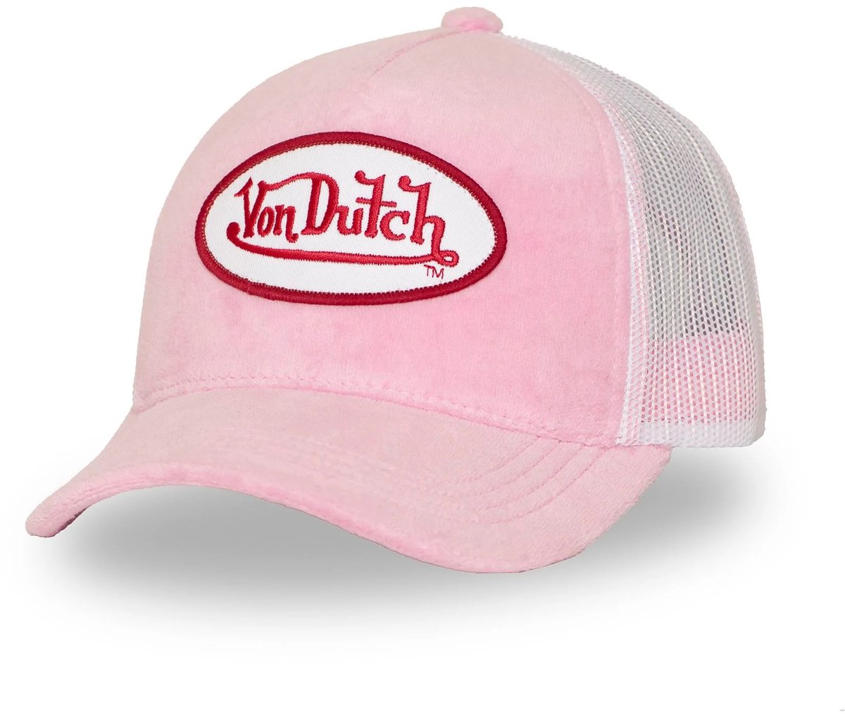 Von dutch - snapback trucker cap kylie | én størrelse | justerbar | trykknapper - pink hvid