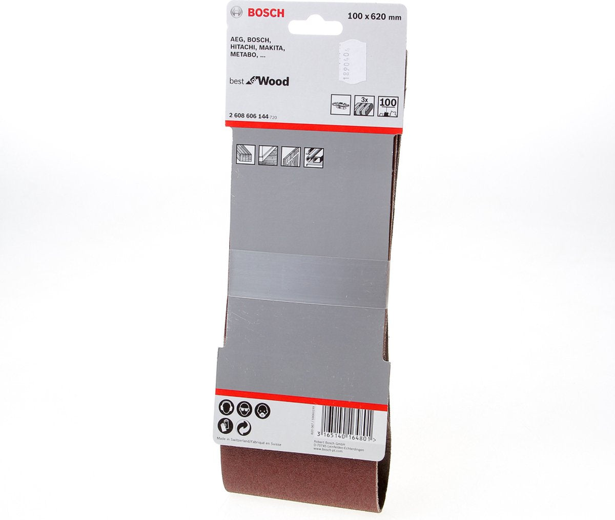 Bosch 3 dæk 100x620 bedste træ+lak, 100