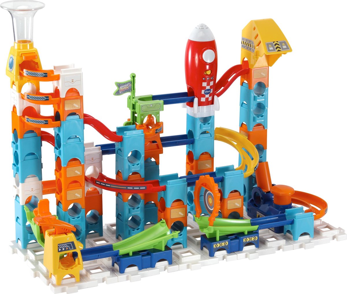 Vtech marmor rush raketsæt elektronisk m100e marmorbane - 79 dele - inkl. 10 kugler med lys og lydeffekter - gave - legetøj 3 til 12 år