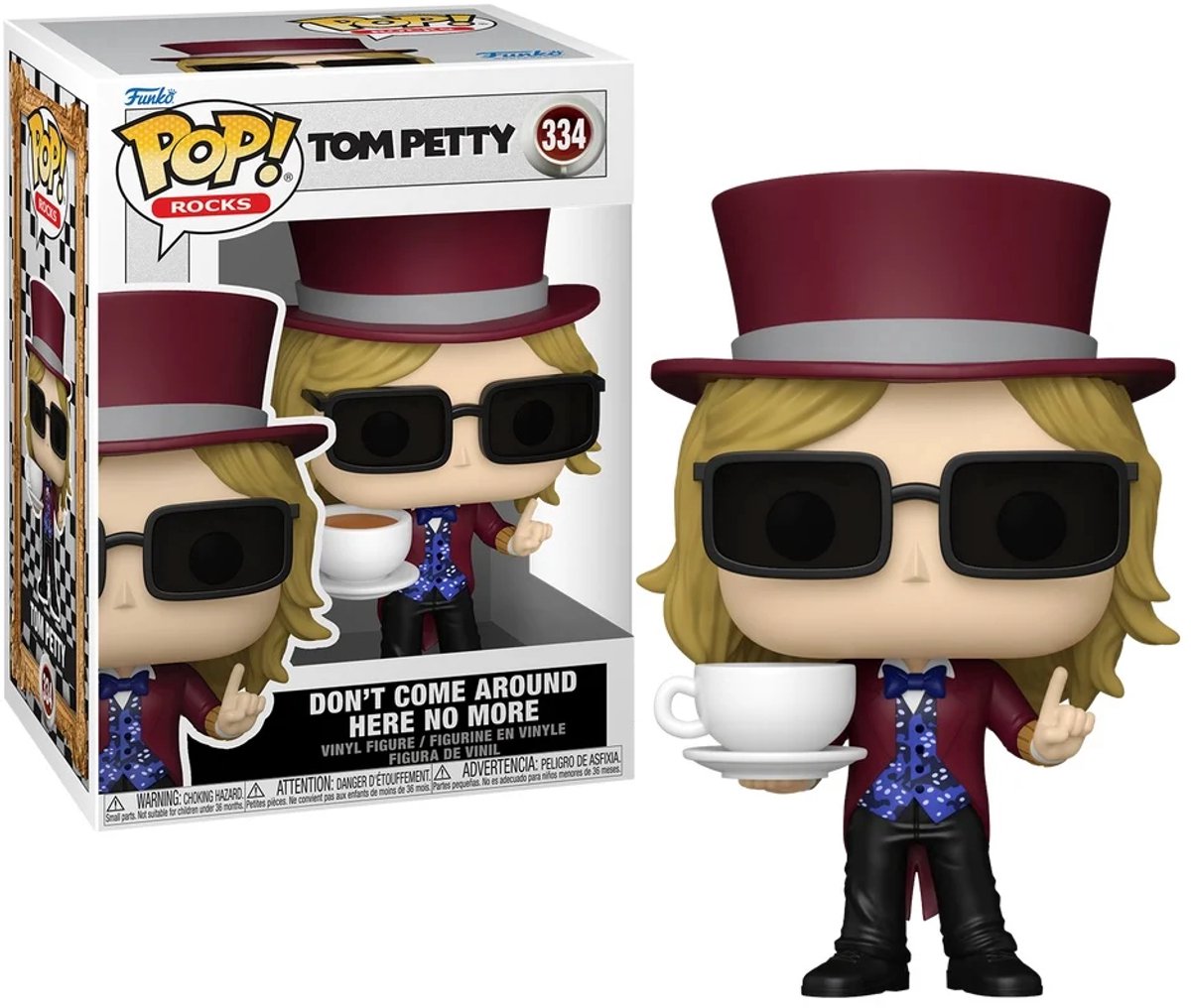 Funko Tom Petty Pop! rocks vinyl figur kommer ikke rundt her ikke mere 9 cm