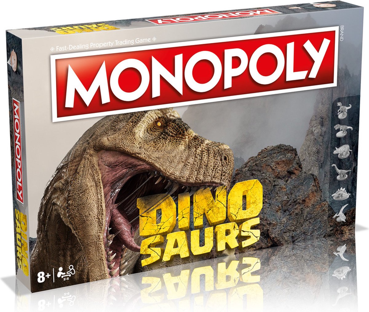 Vindertræk monopol - brætspil - dinosaurer - engelsk