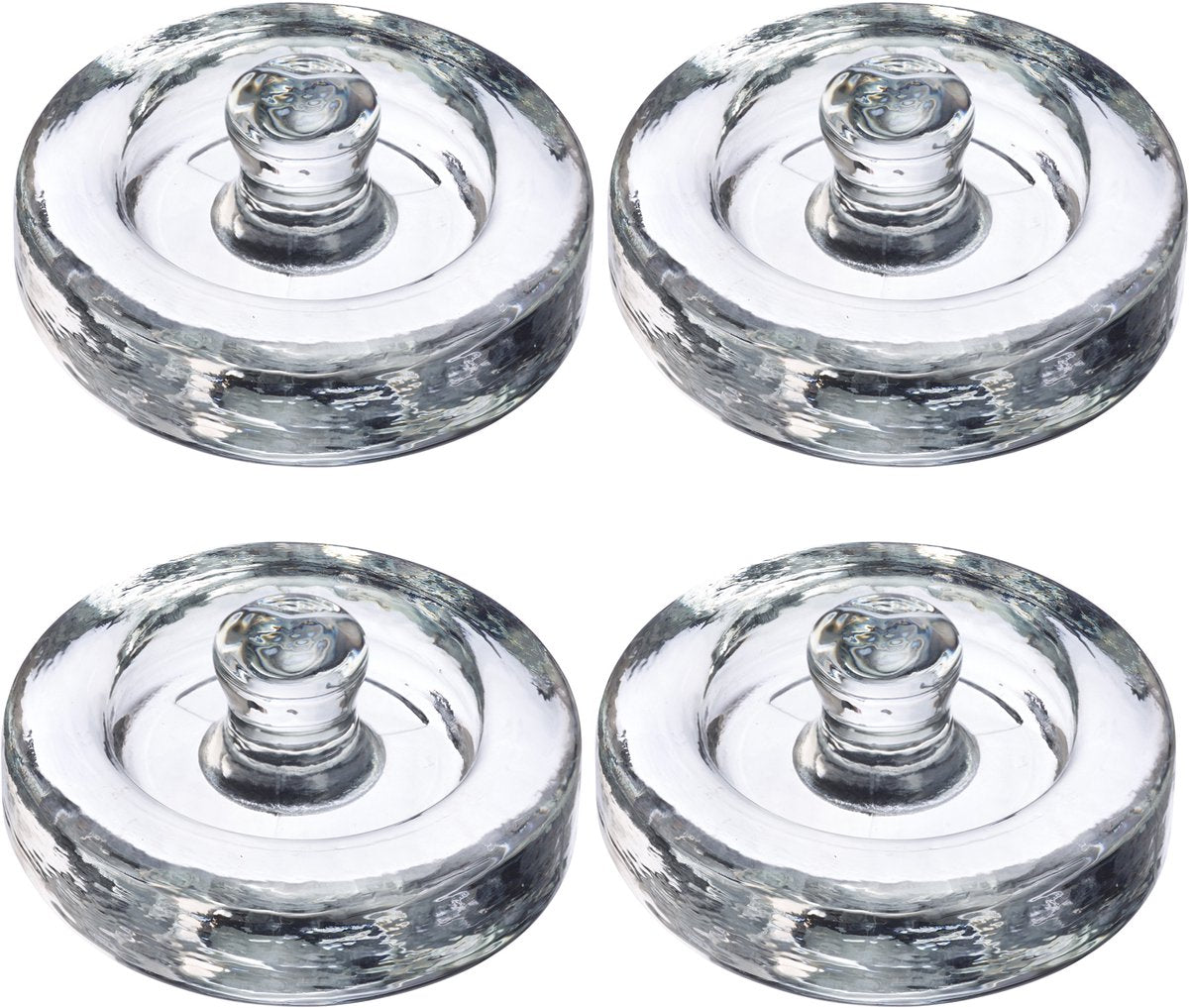Westmark vægte til gæring – sæt med 4 glasvægte til gæring, tilbehør til gæring – glas, ø 8 cm, 4 stk.