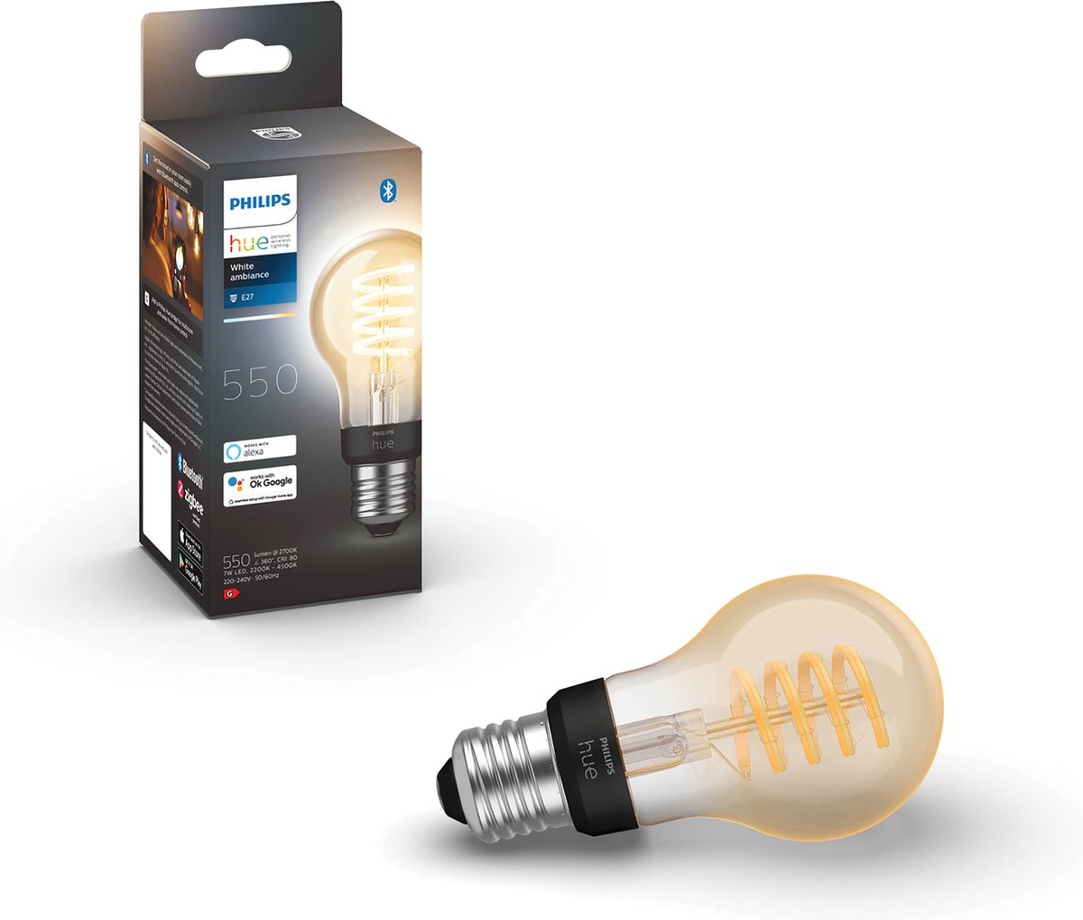 Philips hue filament standaardlamp a60 - warm tot koelwit licht - 1-pack - e27