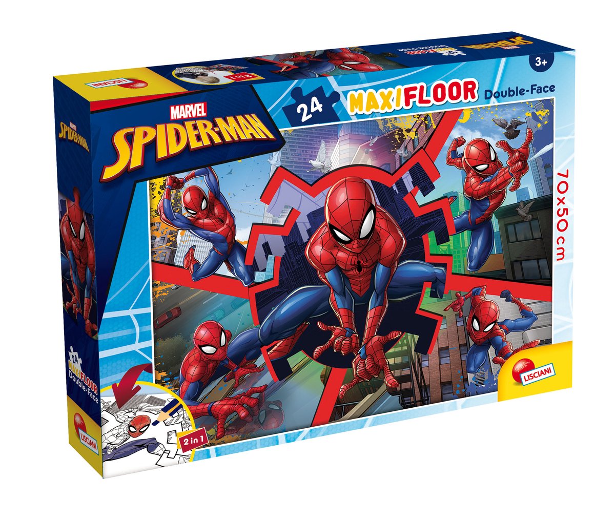Lisciani marvel puslespil df maxifloor 24 spider-man