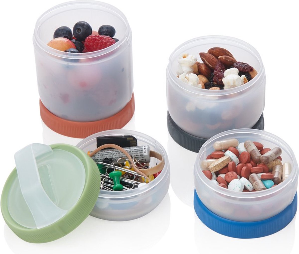 Human gear humangear stax clear spectrum medium starter 4-pack - opbevaringsboks - stabelbar - letvægts - camping