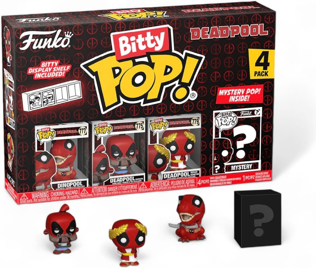 Funko deadpool bitte pop! vinyl figur 4-pak dino pool 2,5 cm