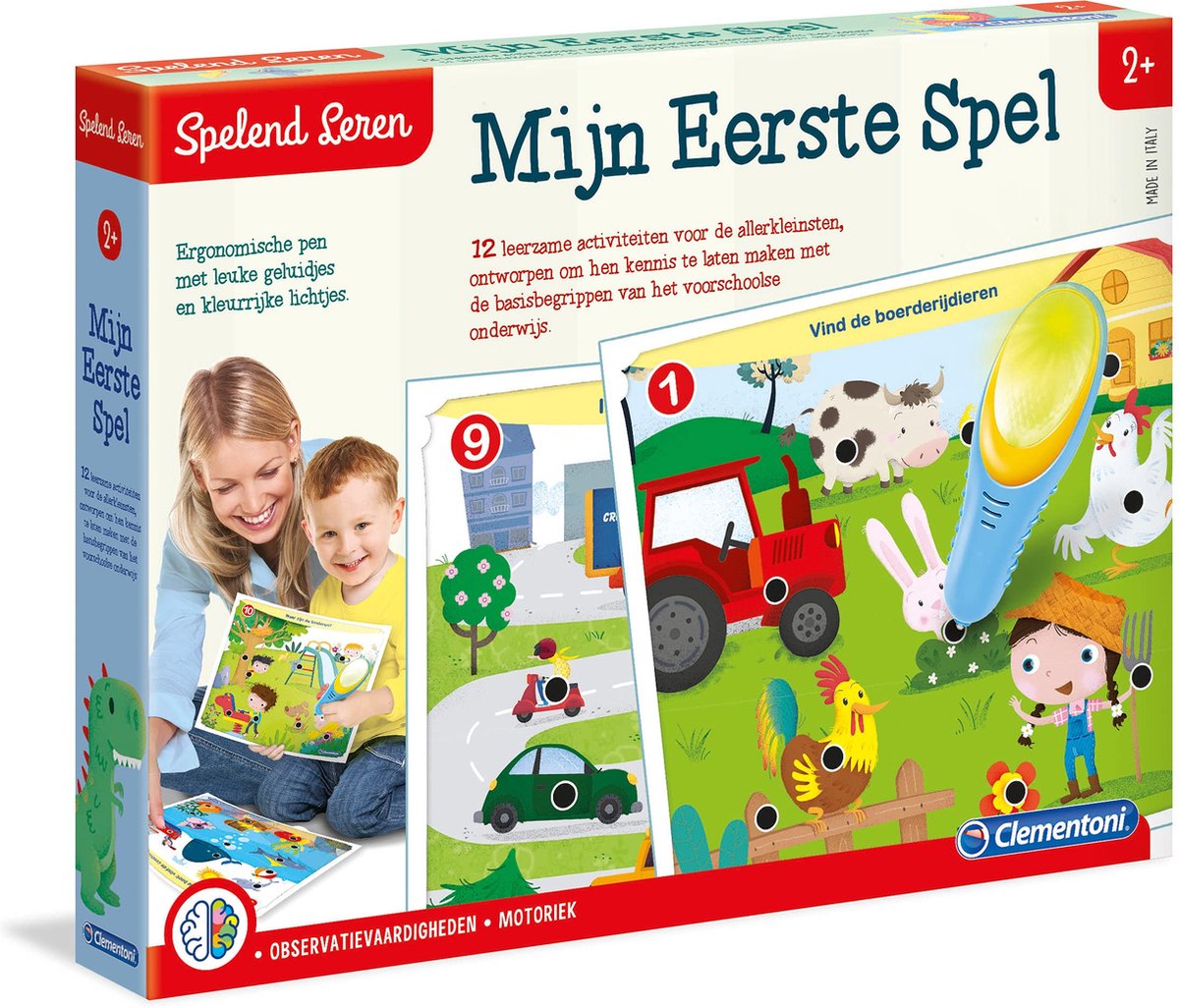 Clementoni uddannelse - min første quiz - pædagogisk legetøj 2-4 år - interaktiv pen
