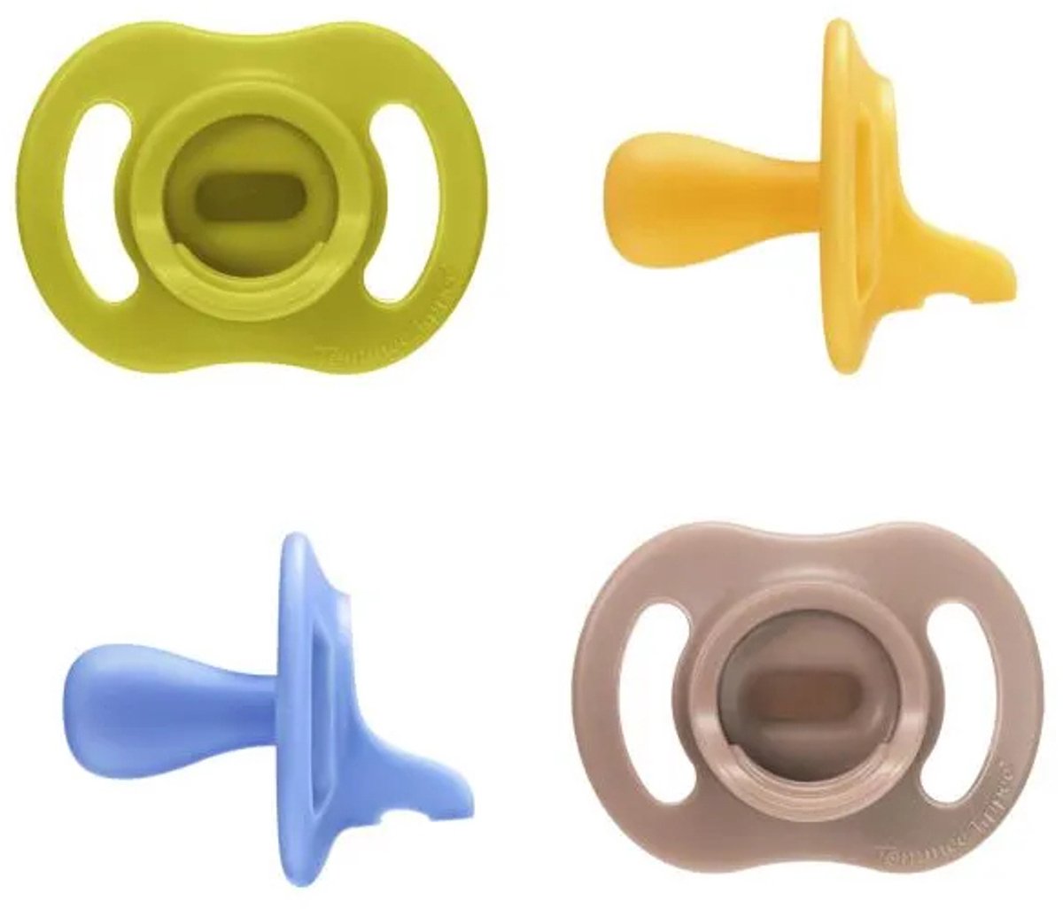Tommee tippee ultralet stayput sut - 6-18 måneder - sæt med 4 - silikonesut i ét stykke - blå multi