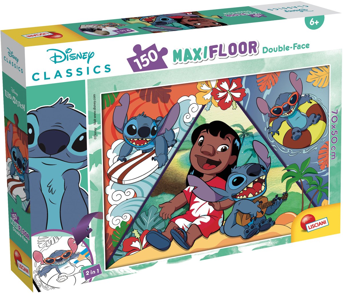 Lisciani disney puslespil df maxifloor 150 lilo stitch