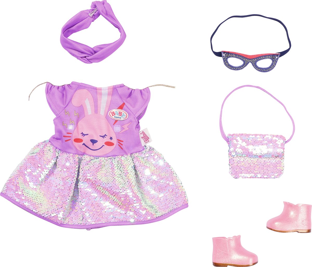 Baby born deluxe tillykke med fødselsdagen outfit 43cm