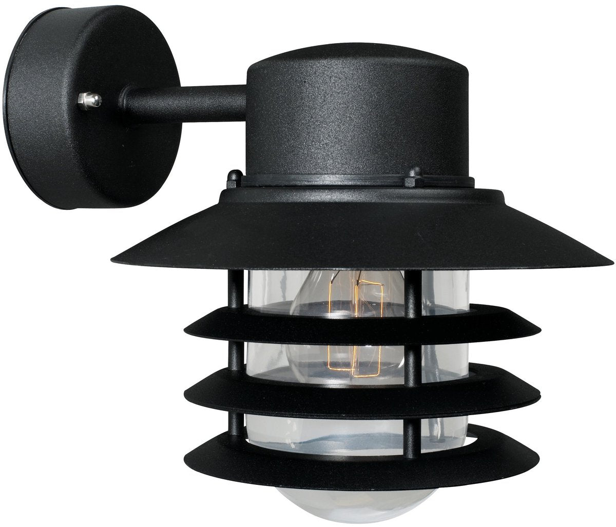 Nordlux vejers-væg-lampe-down-e27-sort