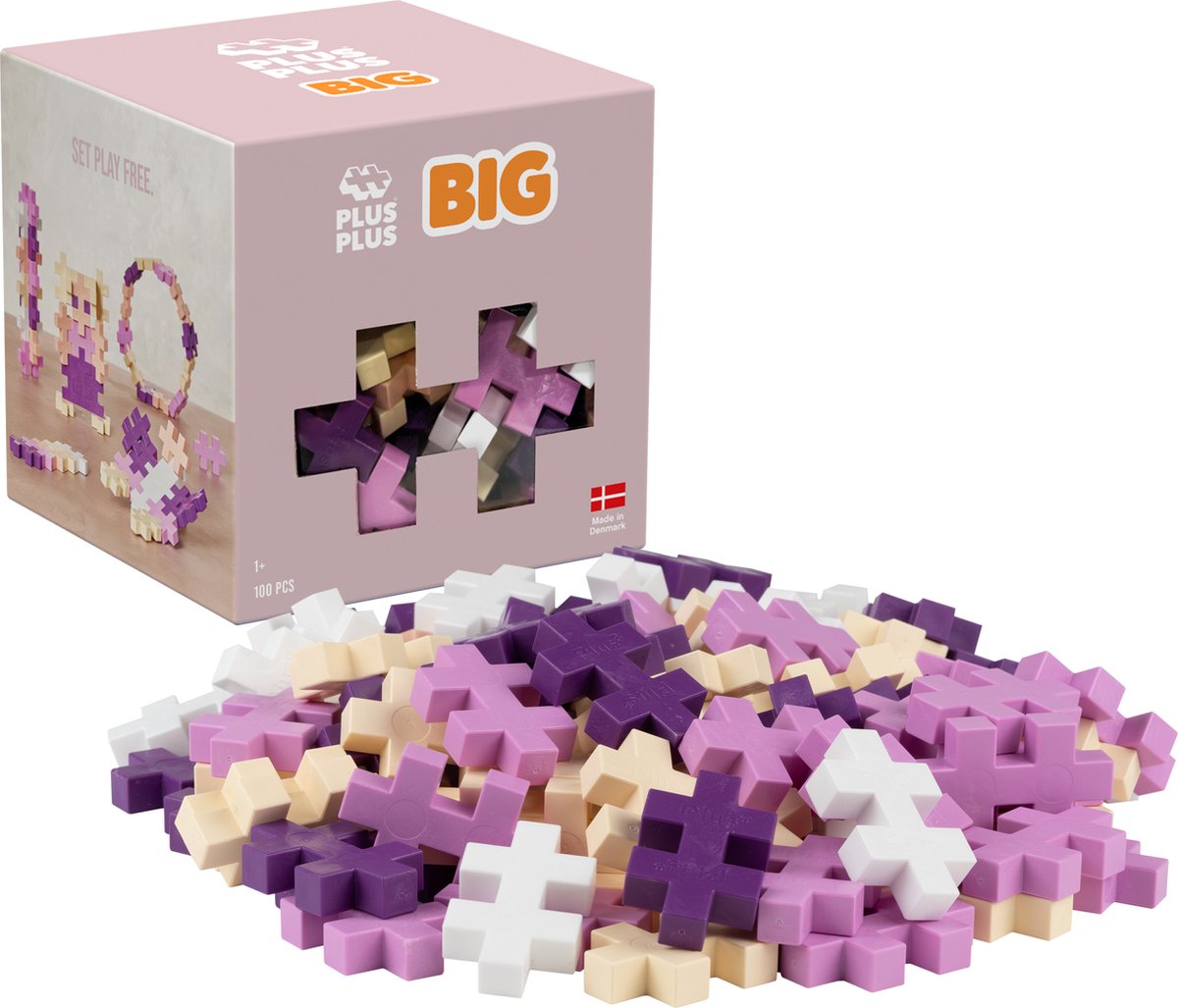 Plus-plus big bloom 100 dele byggesæt - 3491 - byggelegetøj børn - byggelegetøj - sæt med byggeklodser - fra 1 år