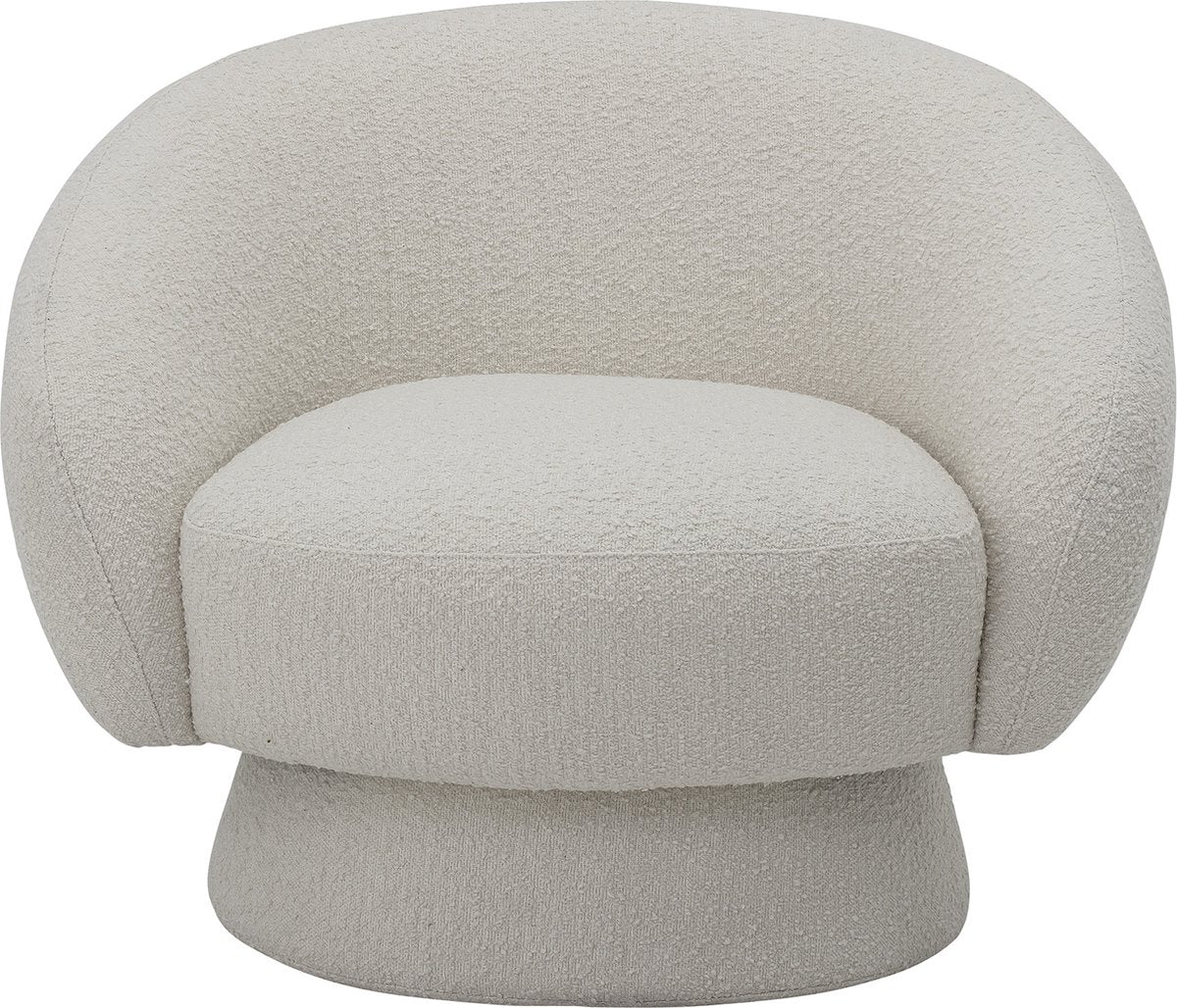 Bloomingville - ted loungestol - hvid - polyester