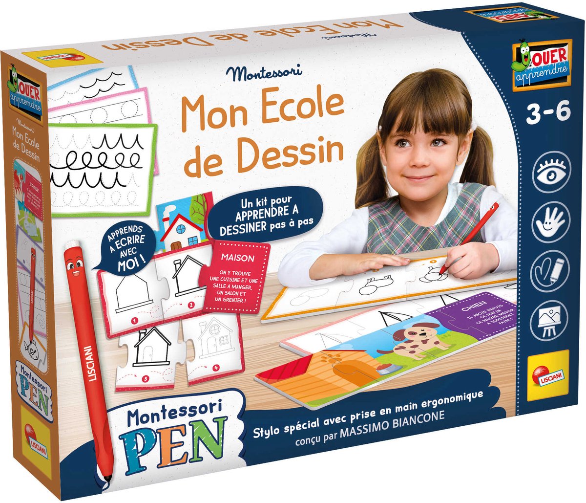 Lisciani Montessori pen école dessin