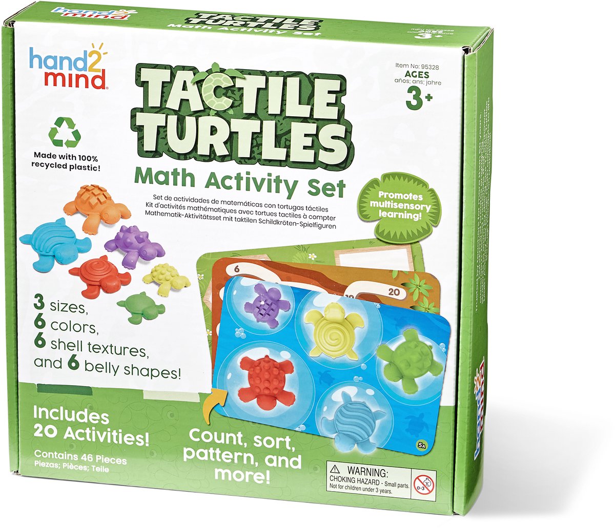 Læringsressourcer taktile skildpadder matematik aktivitetssæt - 3+