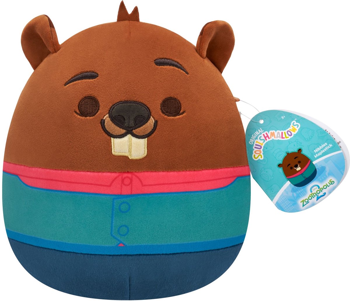 Squishmallows zootopia - nibbles ahornstick - 20 cm plys