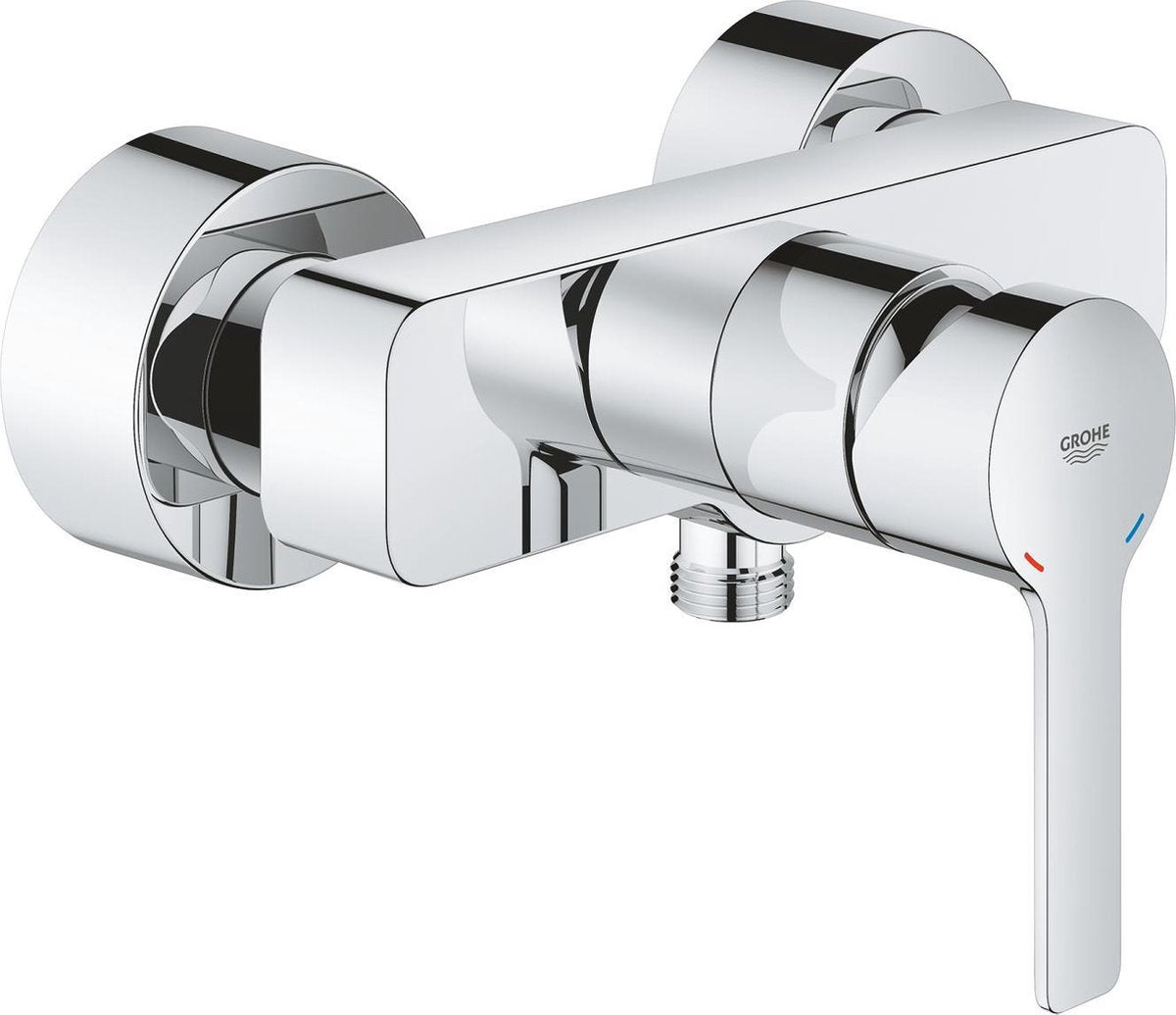 Grohe linaere ny brusehane - blandingsbatteri - vægmontering - 15 cm centerafstand - krom