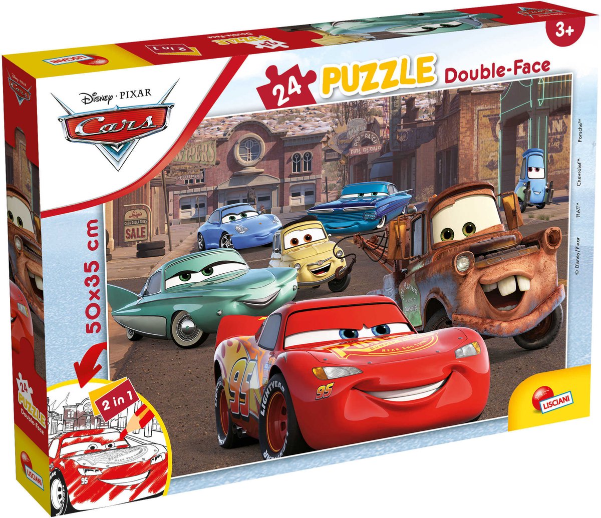 Lisciani disney puslespil df plus 24 biler