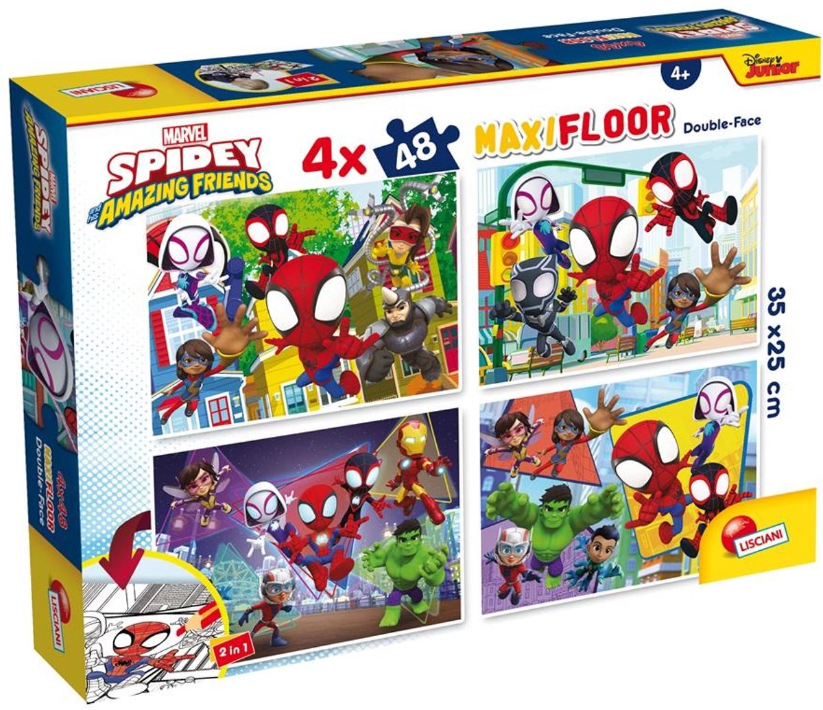 Lisciani marvel puslespil df maxi floor 4 x 48 spidey